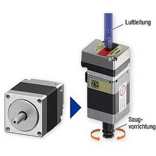 Hohlwellen-Schrittmotor für kompakte Handlingsysteme